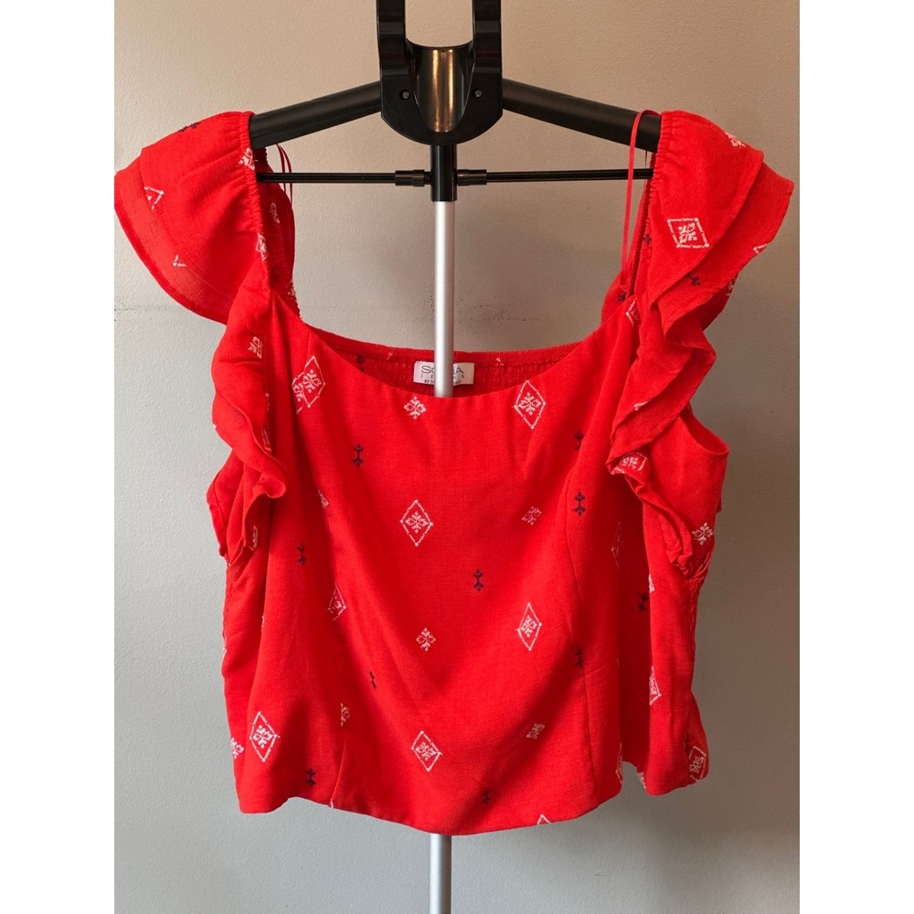 Sofia by Sofia Vergara Orange Crop Top Womens XXL